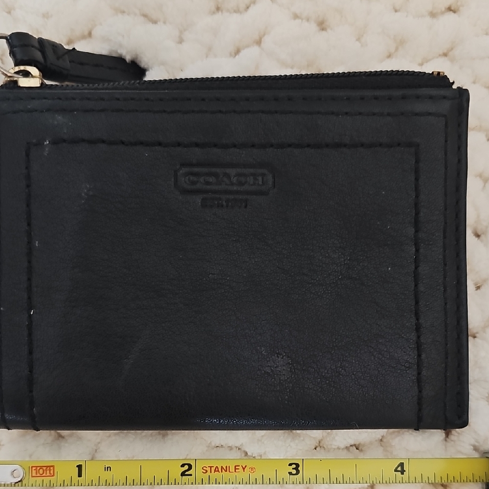 Coach Black Leather Card Holder